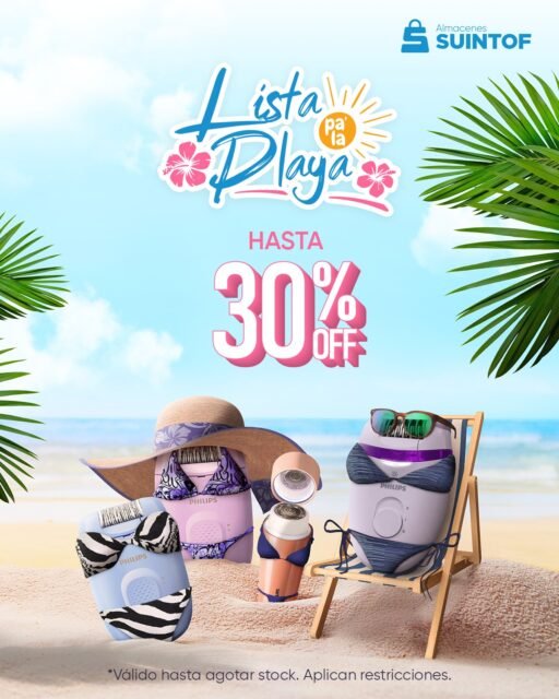 ☀️🏖️ Lista pa’ la playa, sin preocupaciones

Esta temporada, depílate en casa de forma práctica, cómoda y a tu ritmo 💖
Descubre nuestras depiladoras Philips con descuentos especiales por tiempo limitado.

💬 Escríbenos por WhatsApp y te ayudamos a elegir la ideal para ti.
🛒 Compra por WhatsApp, web o visítanos en tienda.

#Suintof #ListaPaLaPlaya #DepilaciónEnCasa #Philips #CuidadoPersonal